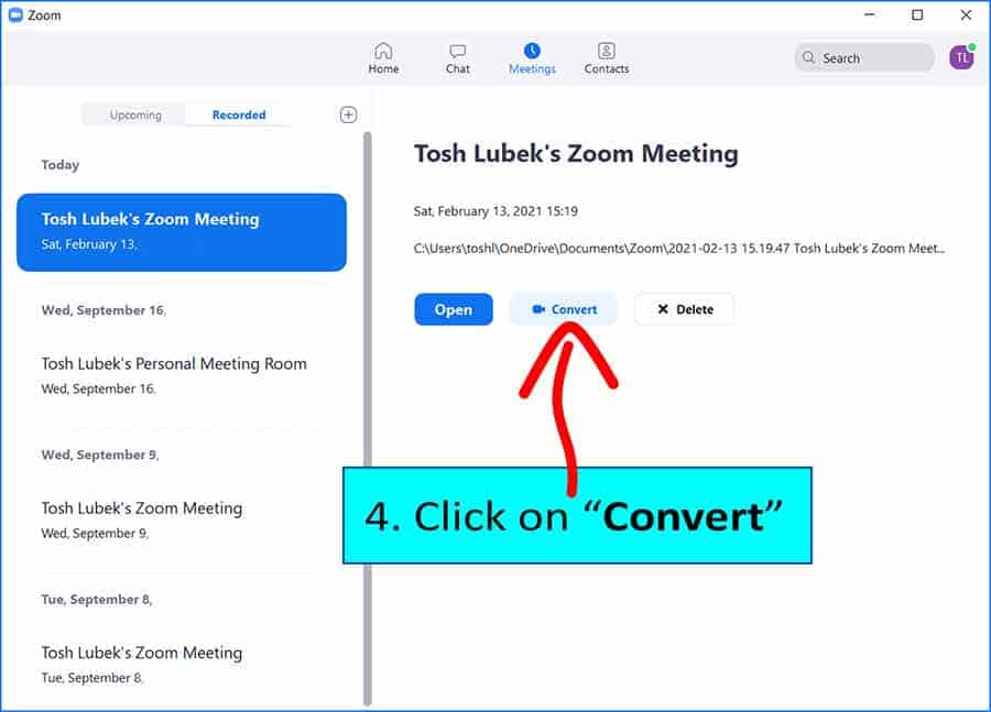 How to Convert a Zoom Recording to an mp4 Video File DIY Video Studio