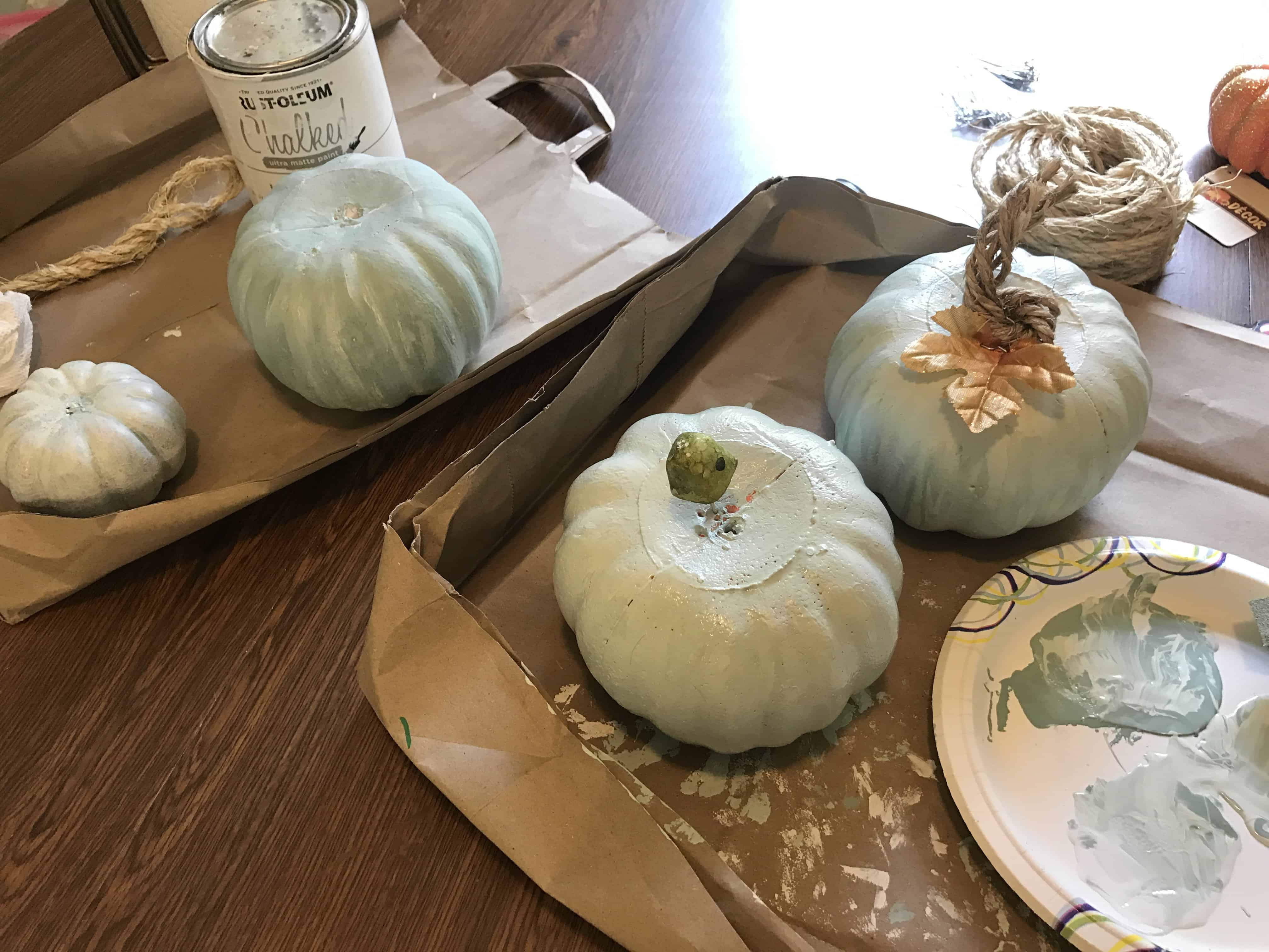Cheap Fall Decor DIY Farmhouse Pumpkins Dollar Tree Hack DIY With My Guy