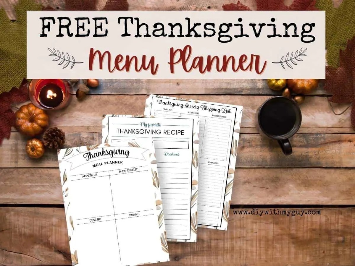 Free Printable Thanksgiving Menu Planner DIY With My Guy Free Printable Thanksgiving Menu Planner DIY With My Guy