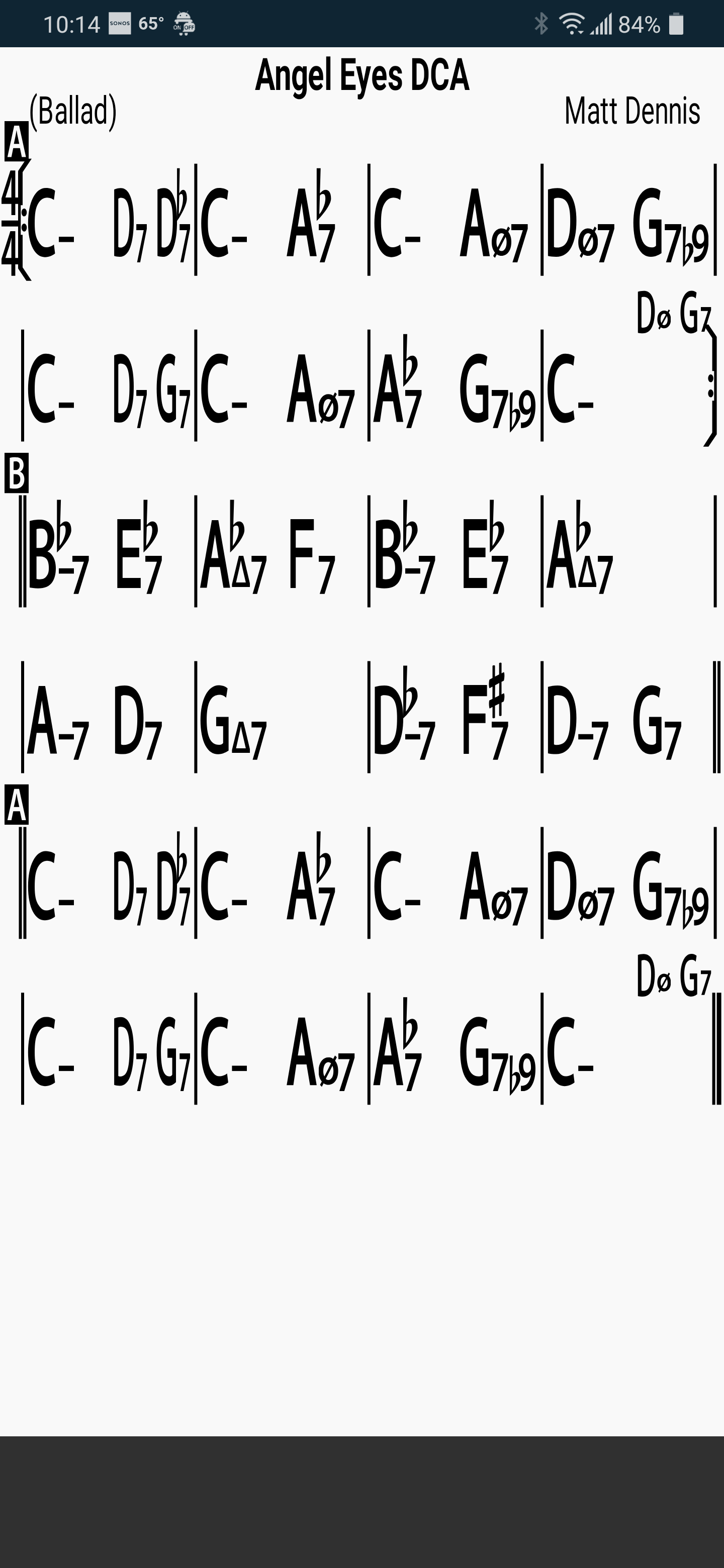 Chords for “Angel Eyes” — DjangoBooks Forum