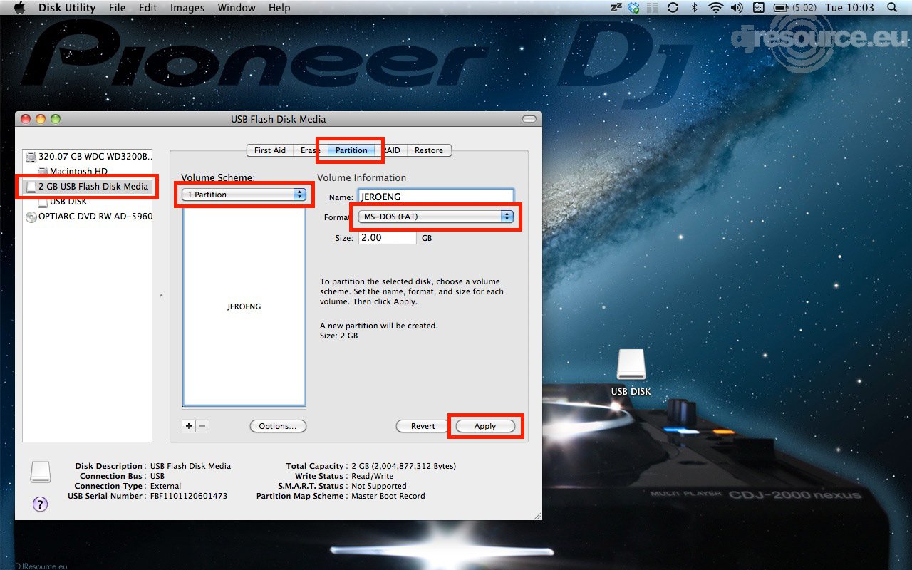 Rekordbox Formateer USB FAT met OSX › Pioneer ProDJ Forum DJResource