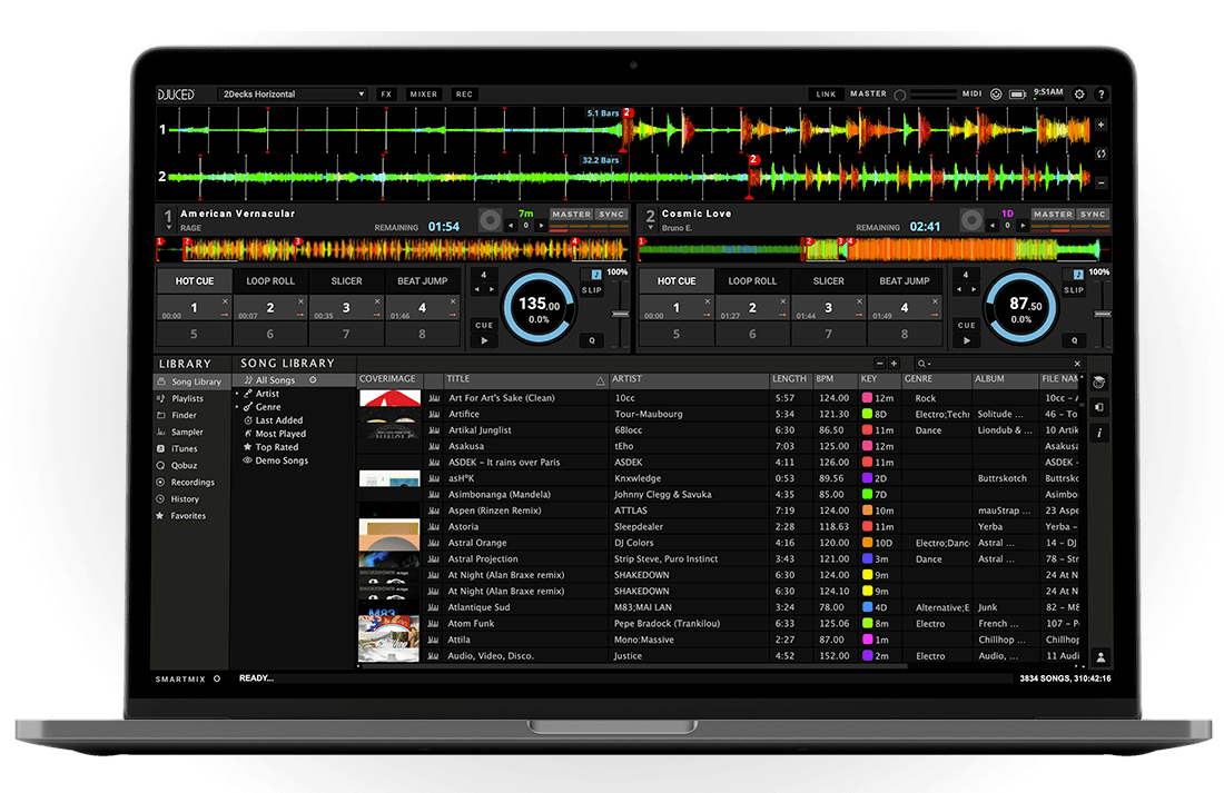 DJUCED Logiciel DJ Gratuit Professionnel