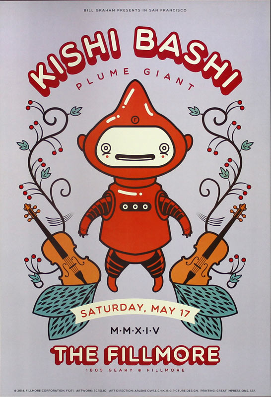 Kishi Bashi 2014 Fillmore F1271 Poster D. King Gallery