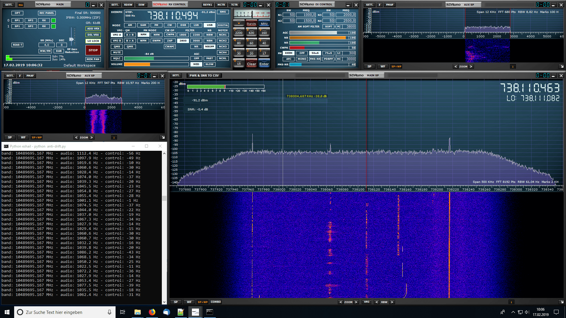 LNB drift correction for Es’hail2 (QO100)