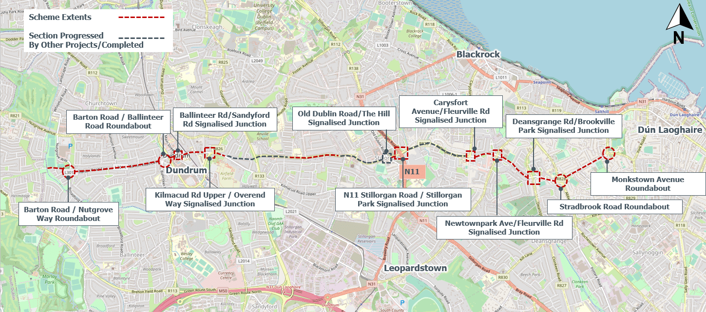 Dun Laoghaire Rathdown Map Dlr_Connector_Route_Map_2.Png | Dún Laoghaire-Rathdown County Council