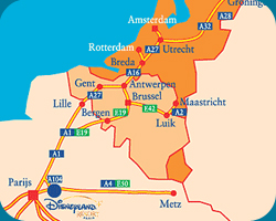 Disneyland Route - Route Naar Disneyland Parijs - Auto Naar Disneyland Parijs Of Met De Trein, Bus Of Vliegtuig Naar Disney - Routebeschrijving Disneyland