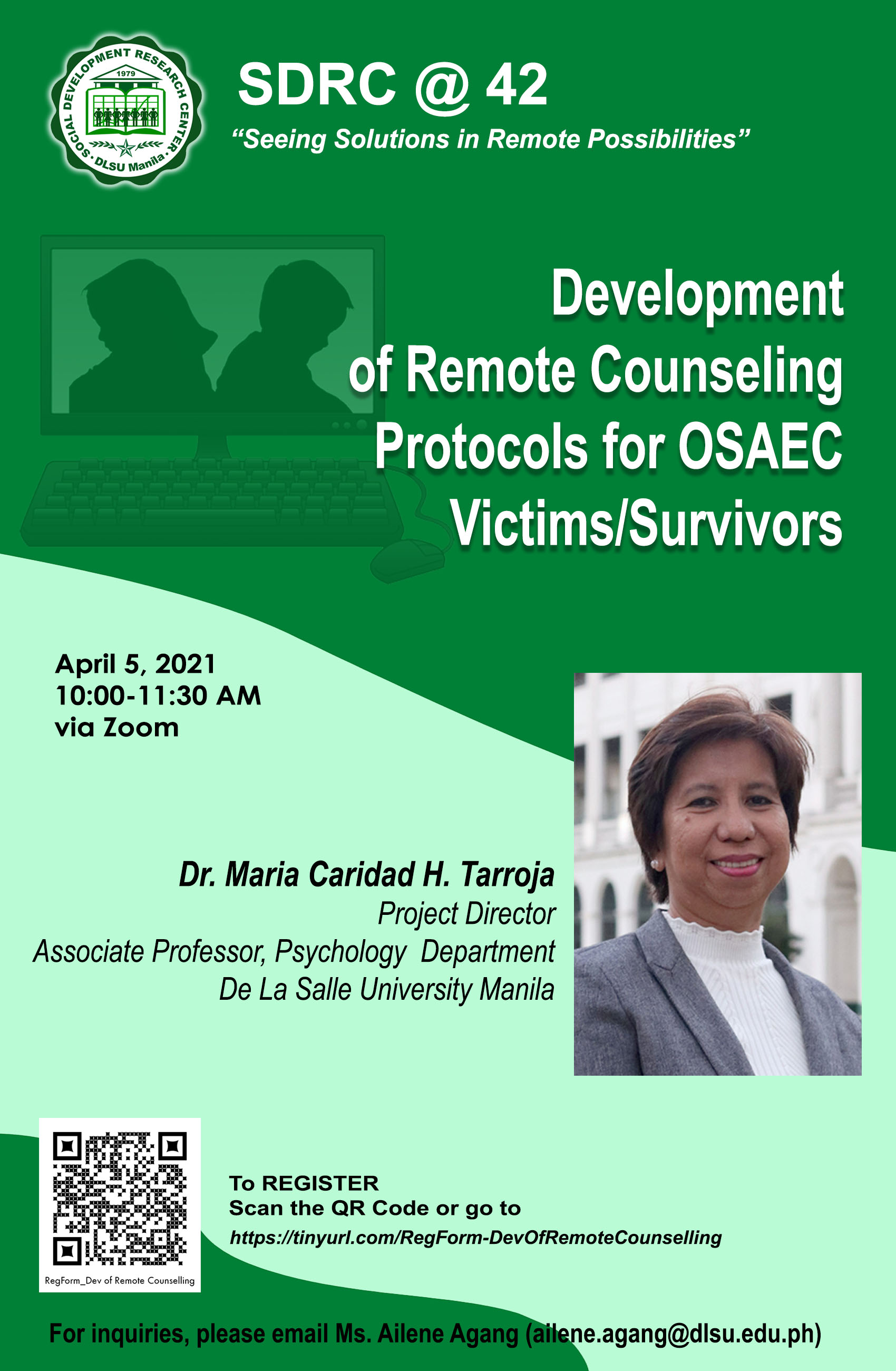 Developing Remote Counseling Eposter final De La Salle University