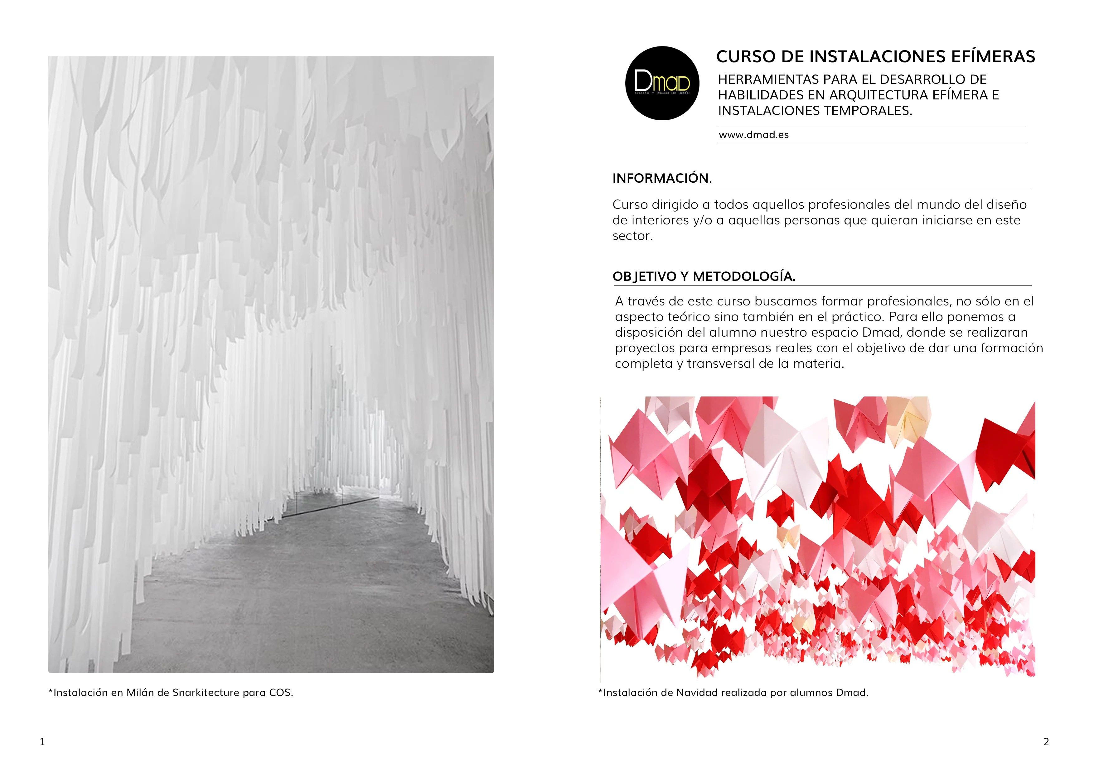 Curso De Arquitectura Efimera Dmad Es Estudio Diseno Y Escuela De Diseno Madrid