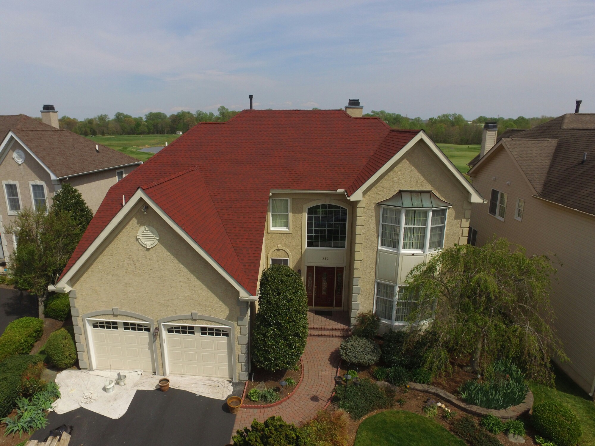 GAF Timberline HD Lifetime Roofing System with Patriot Red Shingles