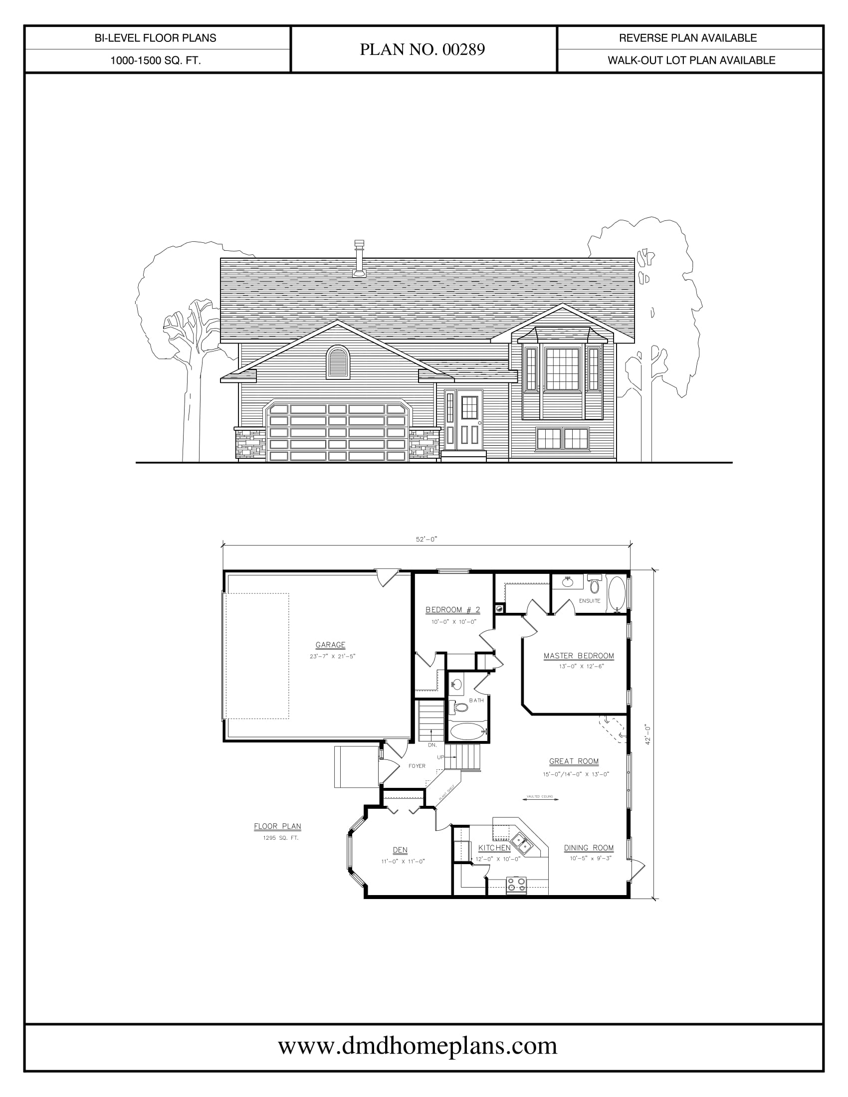 BILEVEL PLANS WITH GARAGE DMD Home Plans