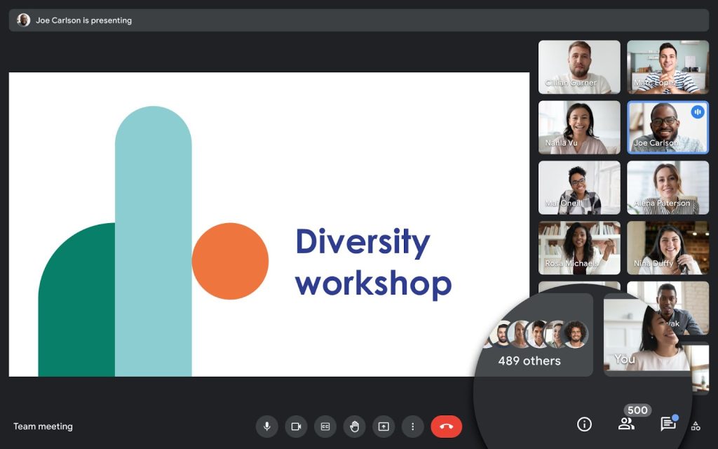Google Meet รองรับคนเข้าร่วมประชุมได้สูงสุดถึง 500 คน แล้ว! DEMETER ICT