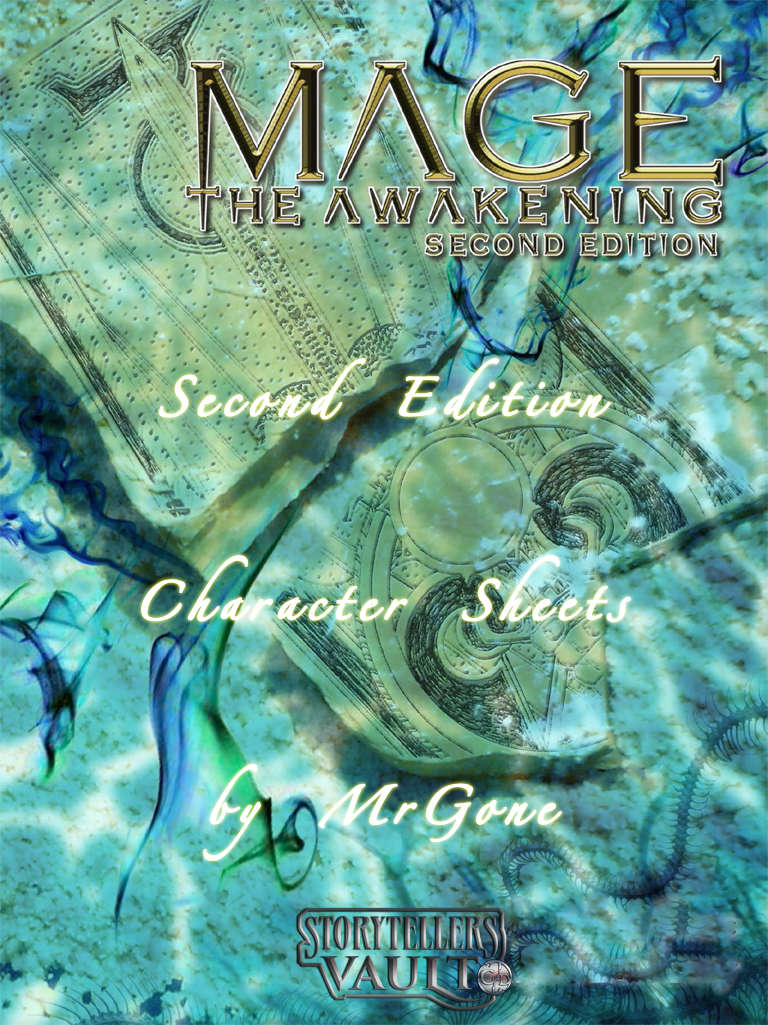 MrGone's Mage The Awakening Second Edition Character Sheets White