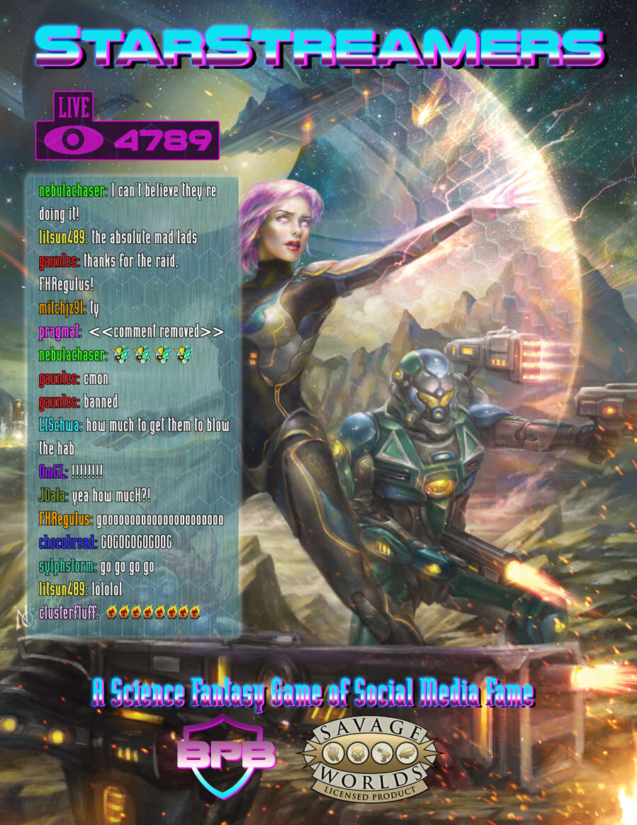 StarStreamers A Science Fantasy Game of Social Media Fame (for Savage