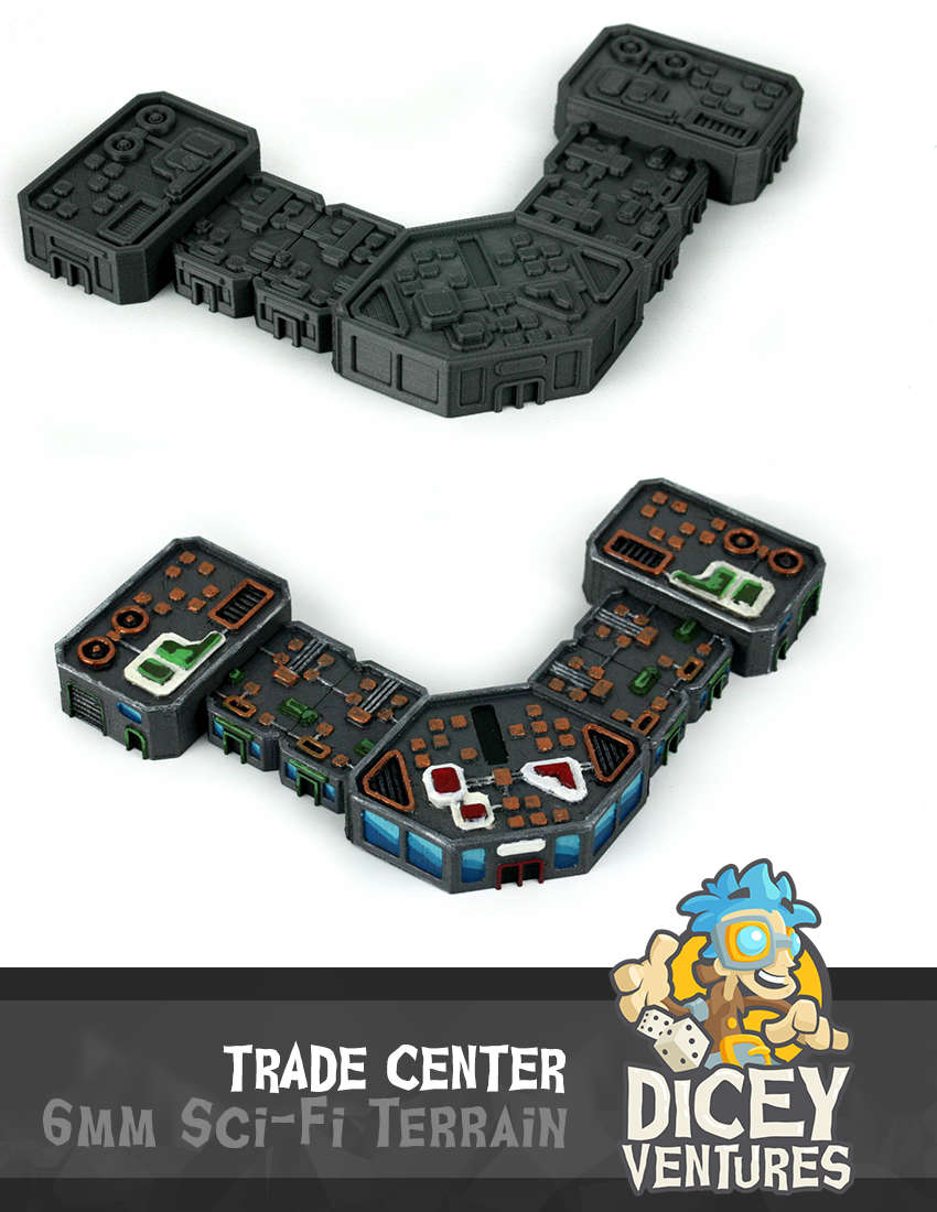 6mm SciFi Terrain Trade Center Dicey Ventures Studios 6mm SciFi
