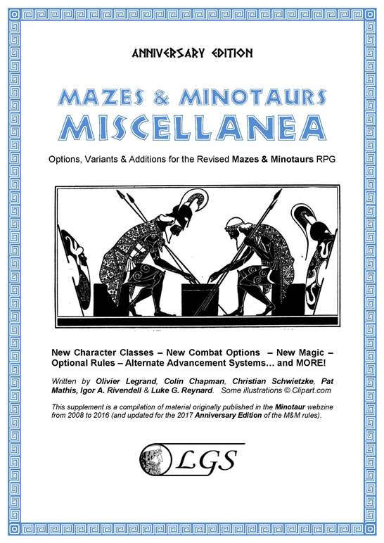Mazes & Minotaurs Miscellanea Legrand Games Studio Dungeon Masters Guild