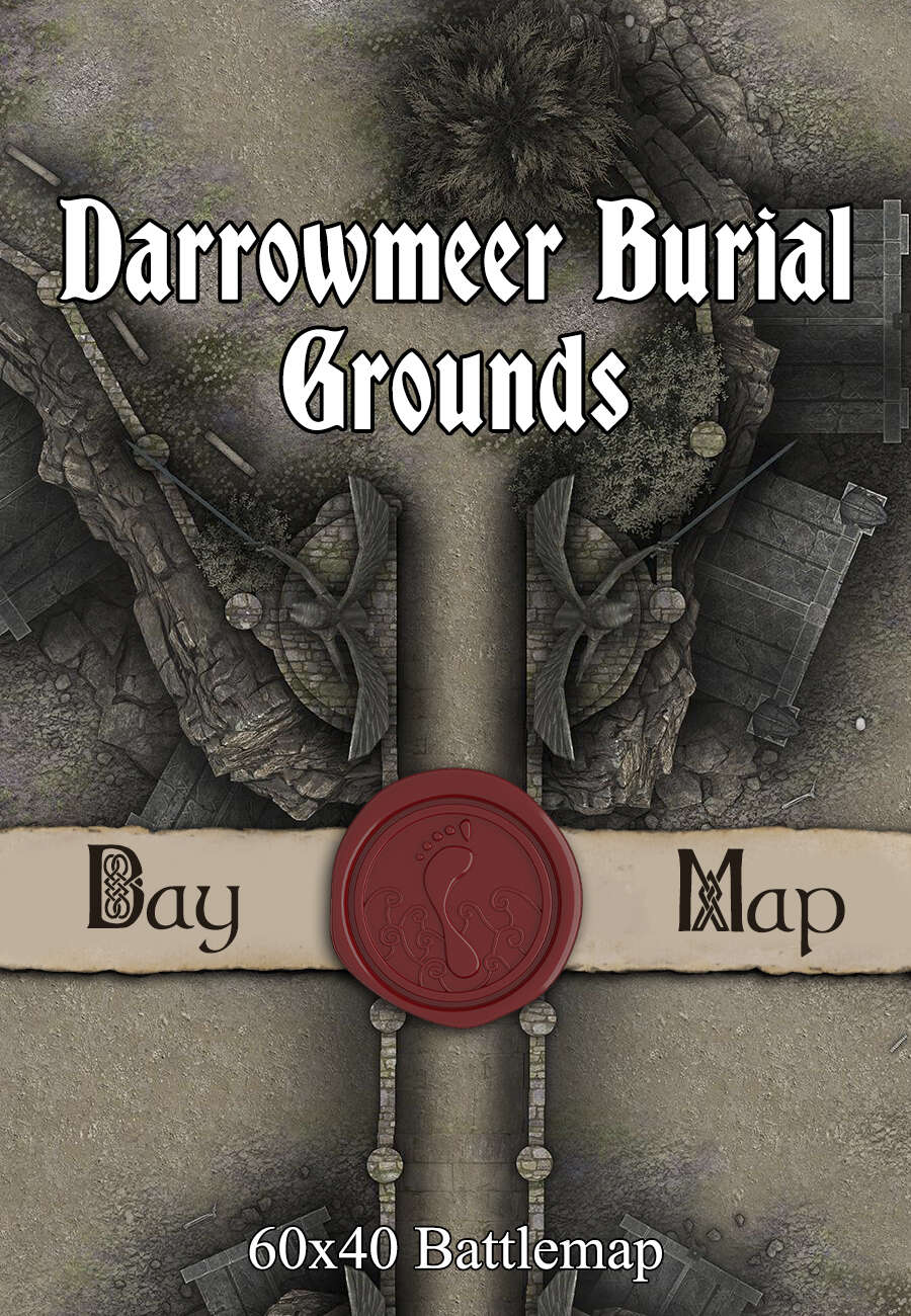 60x40 Battlemap Darrowmeer Burial Grounds Seafoot Games Tombs
