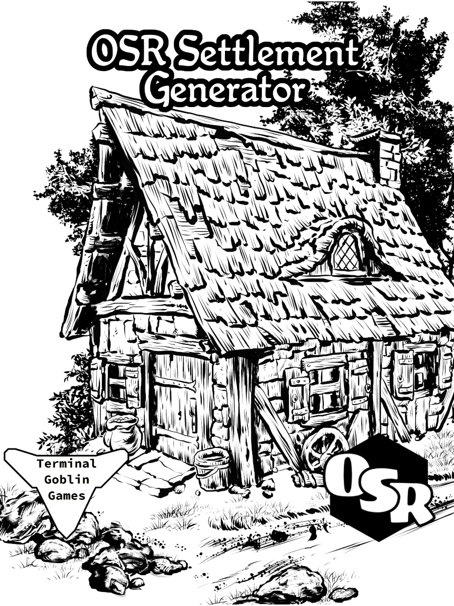 OSR Settlement Generator Terminal Goblin Games Dungeon Masters Guild