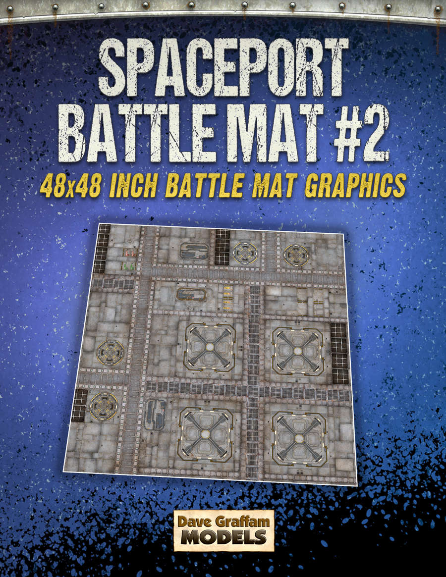 Spaceport Battle Mat 2 Dave Graffam Models SciFi Game Mats