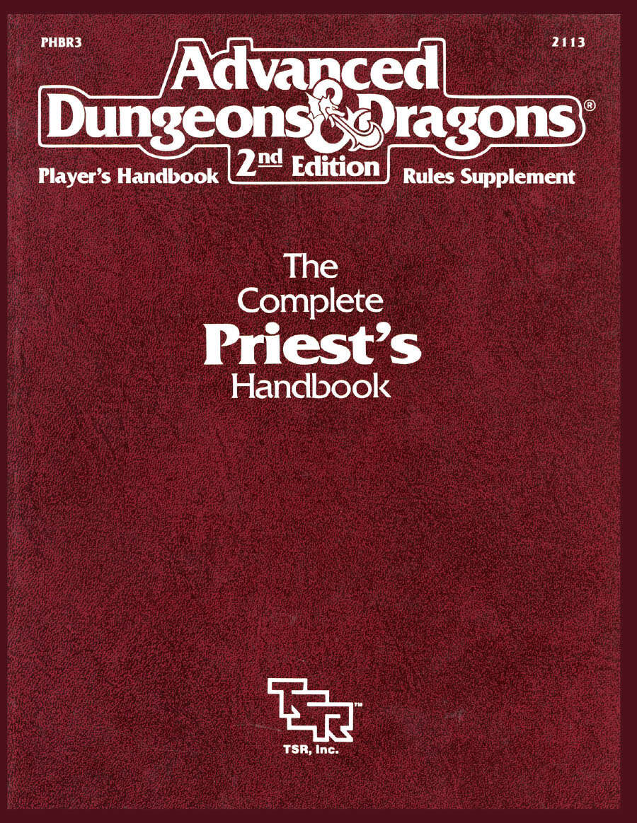 PHBR3 The Complete Priest's Handbook (2e) Wizards of the