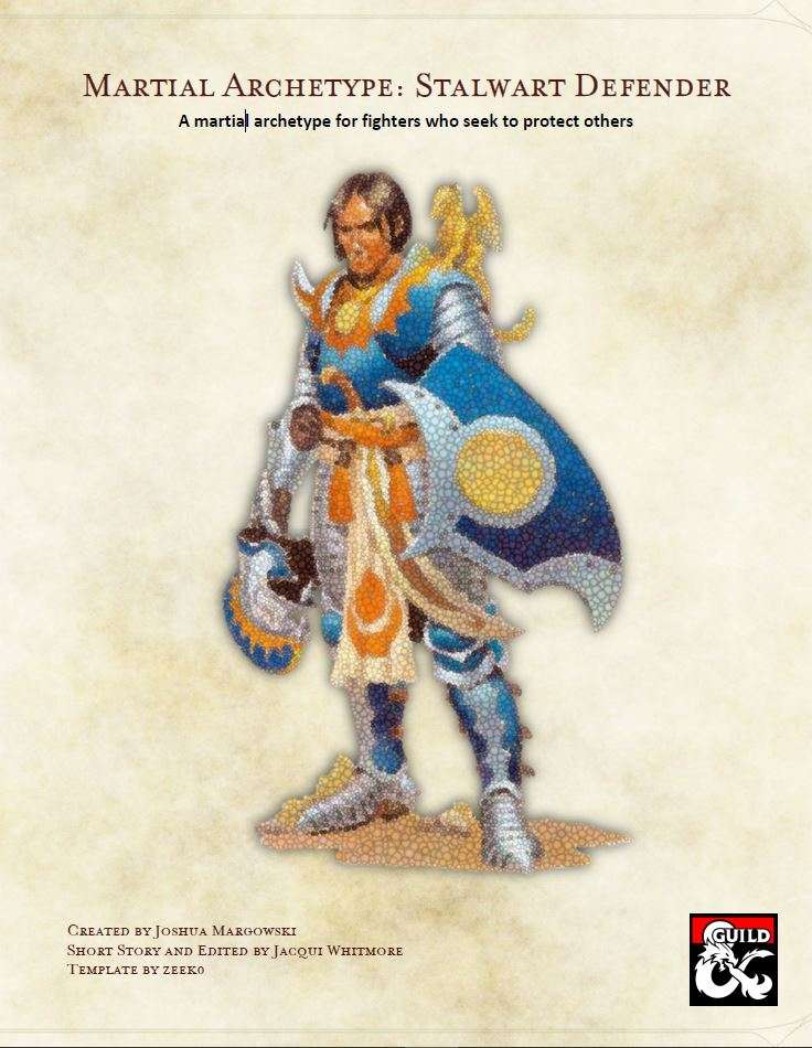 Martial Archetype Stalwart Defender Dungeon Masters Guild Dungeon