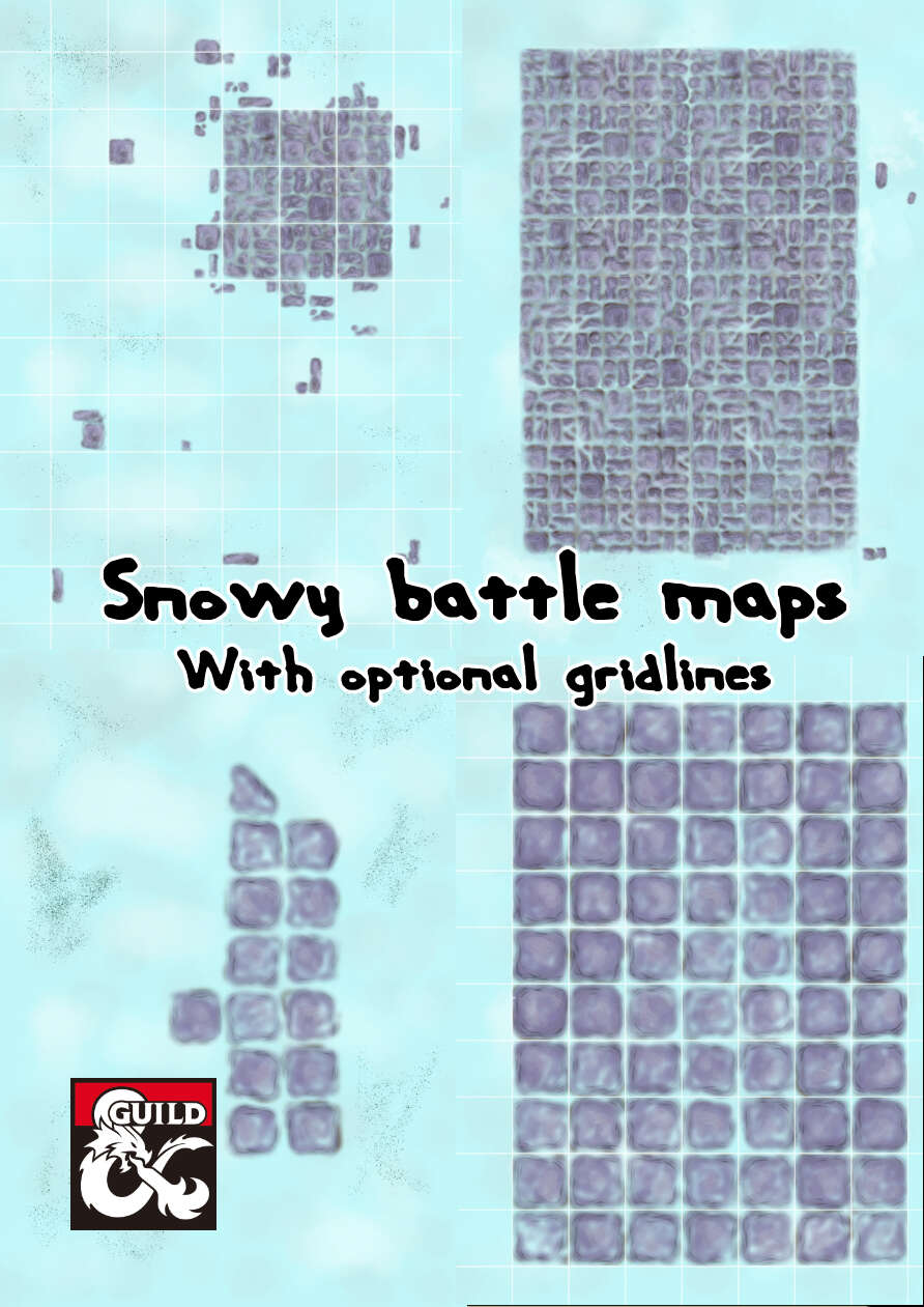Snowy modular battle mats Dungeon Masters Guild Dungeon Masters Guild