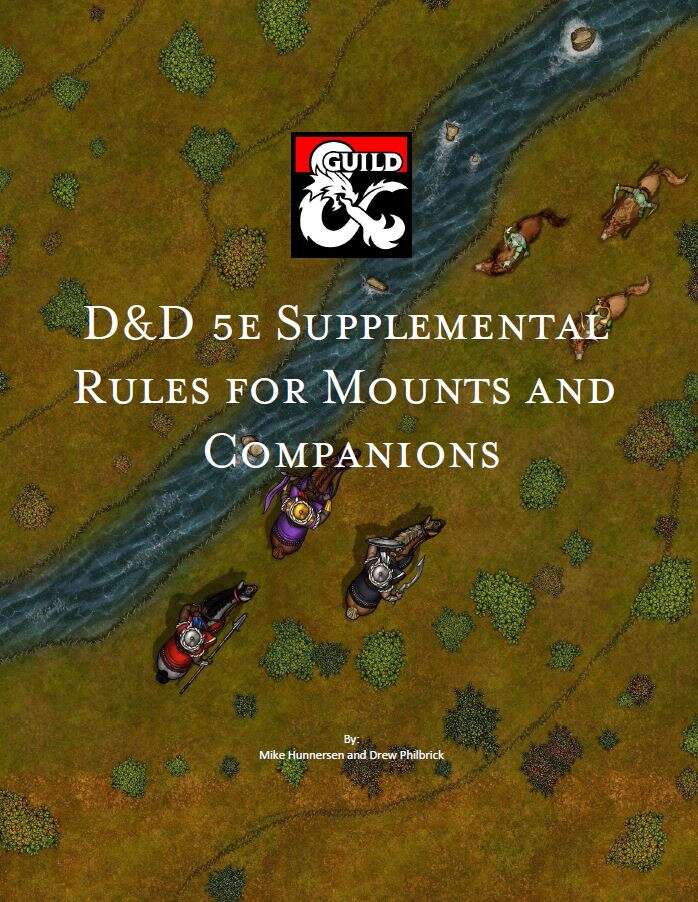 D&D 5e Supplemental Rules for Mounts and Companions Dungeon Masters