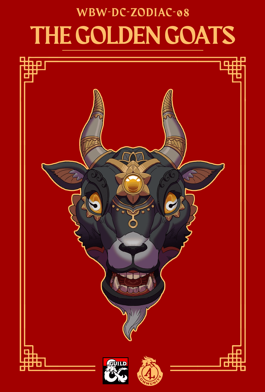 WBWDCZODIAC08 The Golden Goats Warhorn