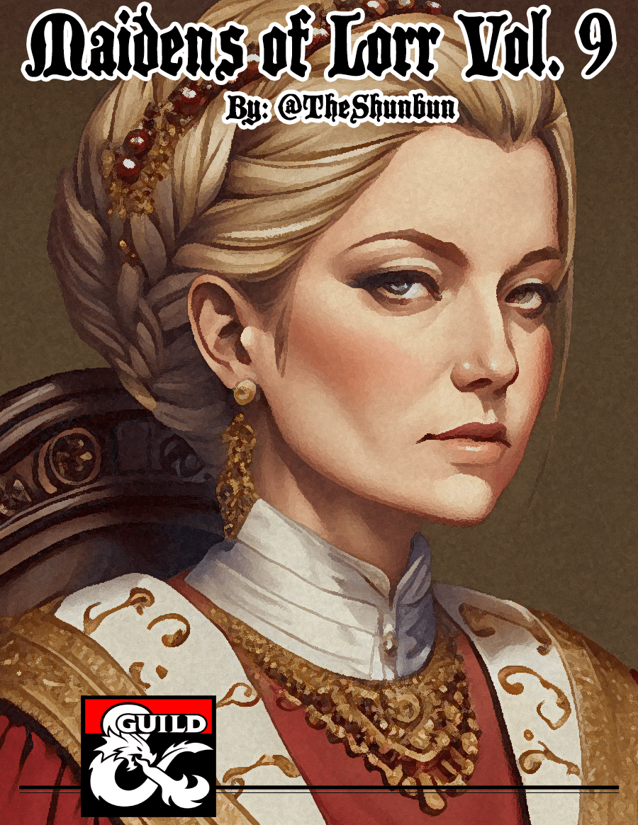Maidens of Lorr Vol. 9 3 premade NPCs Dungeon Masters Guild