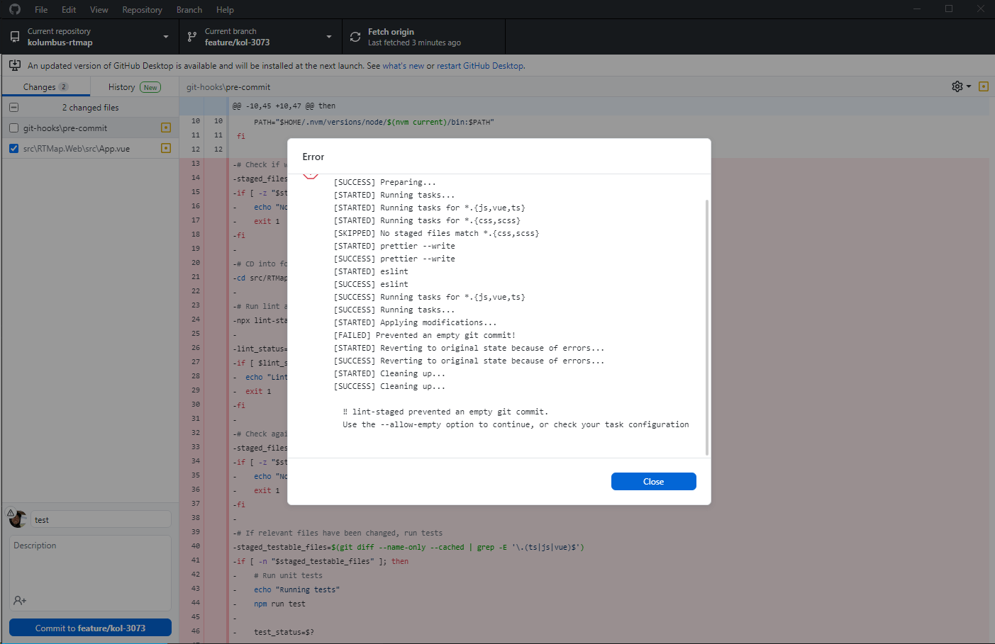 Using Git hooks to enforce development policies