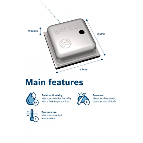 Buy online BME280 Air Temperature Humidity Barometric Pressure Sensor
