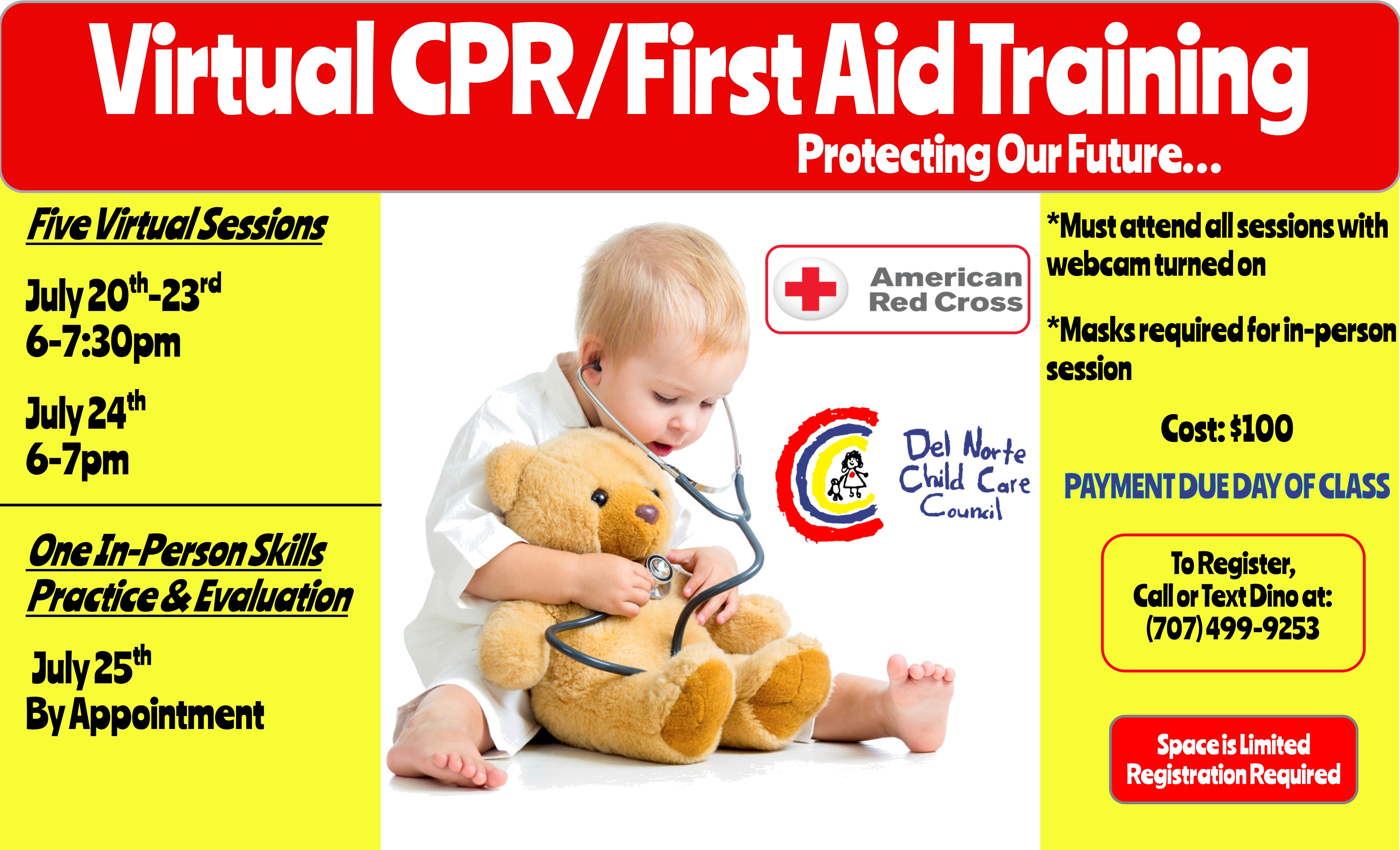 Virtual CPR & First Aid Training Session 2 Del Norte Child Care Council