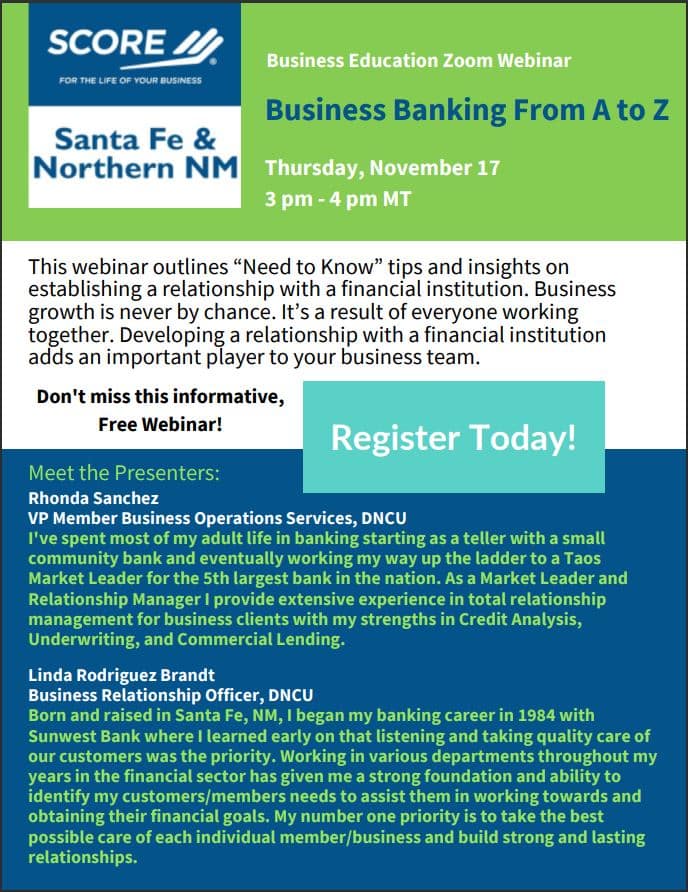 Business Education inar Opportunity Del Norte Credit Union