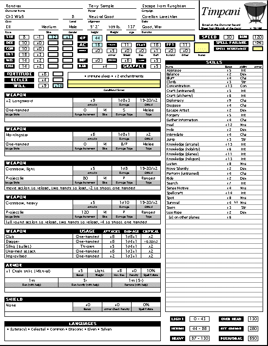 3.5E CHARACTER SHEET EBOOK