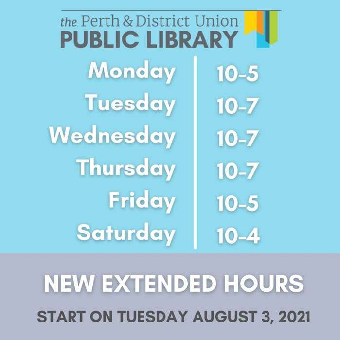 Drummond North Elmsley Perth & District Library Expands Opening Hours