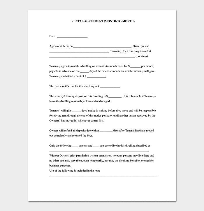 Room Rental Agreement 7+ Sample Docs for Word & PDF