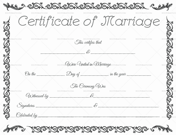 22+ Editable Marriage Certificate Templates (Word and PDF Format)