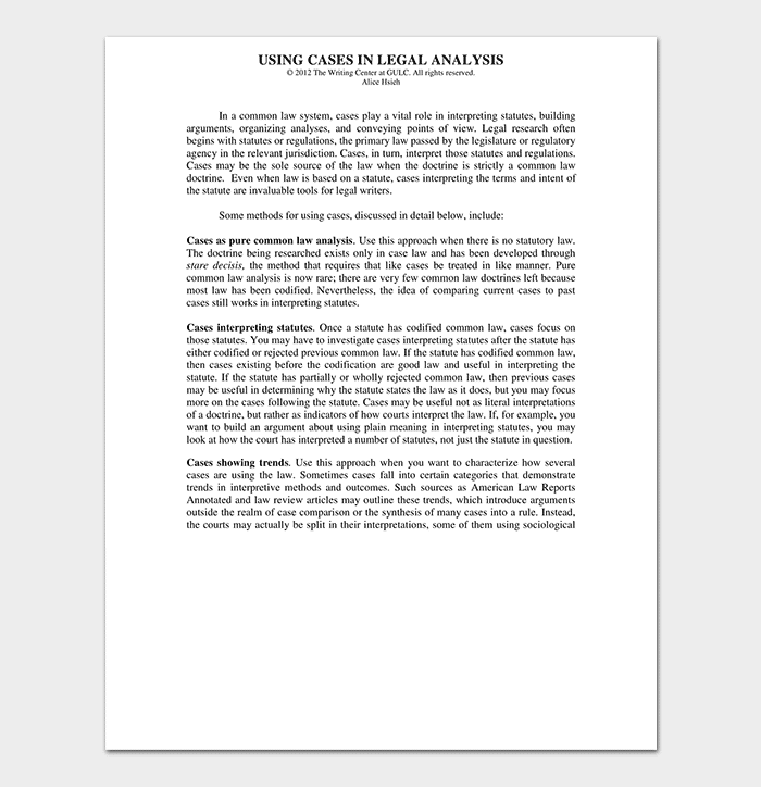 Case Analysis Template 14+ Samples & Formats