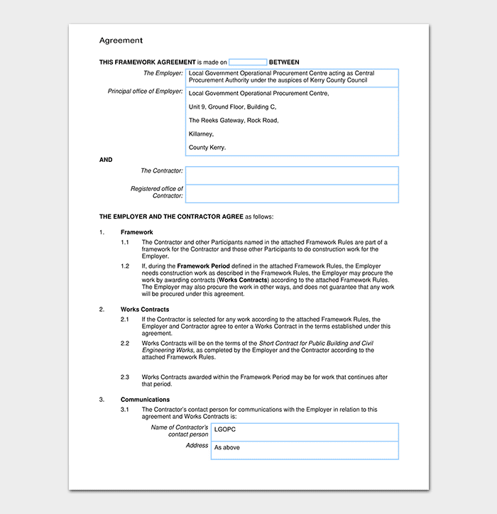 Framework Agreement Procurement Pdf
