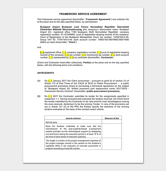 Framework Agreement Procurement Pdf