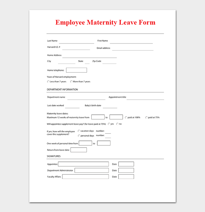 FREE 8+ Employee Leave Form Samples & Templates (in Word and PDF)