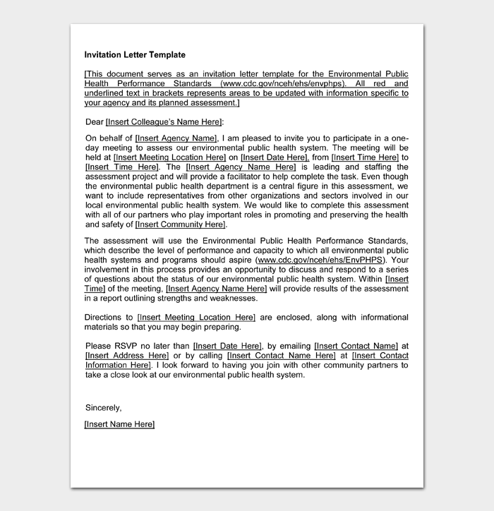 24 Invitation Letters Templates Guide & Free Examples