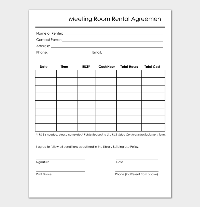 22 Free Room Rental Agreement Templates (Word PDF Forms)