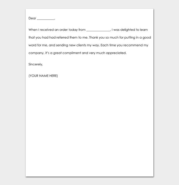 Business Referral Thank You Note Examples, Templates & Wording Tips