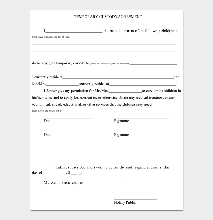 26 Temporary Guardianship Forms (Free Download) ᐅ DocFormats