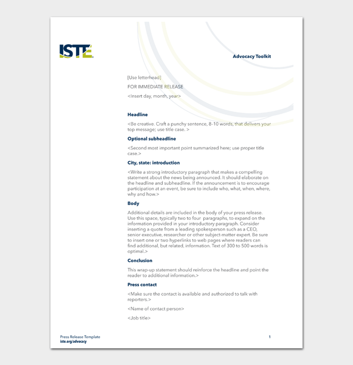 20 FREE Press Release Templates & Examples