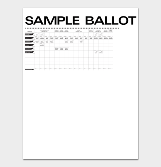 18 Blank Election Ballot Templates and Voting Forms (FREE Download)