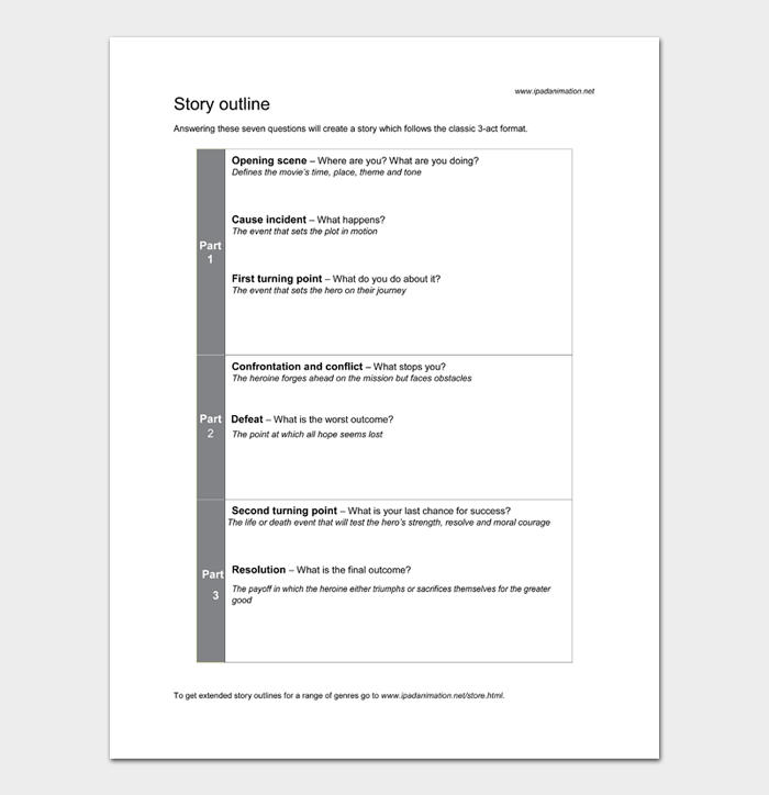 24 FREE Story Outline Templates and Examples (Novel, Book, Plot)