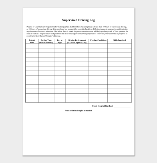 20 FREE Printable Driver’s Daily Log Books (Templates and Examples)