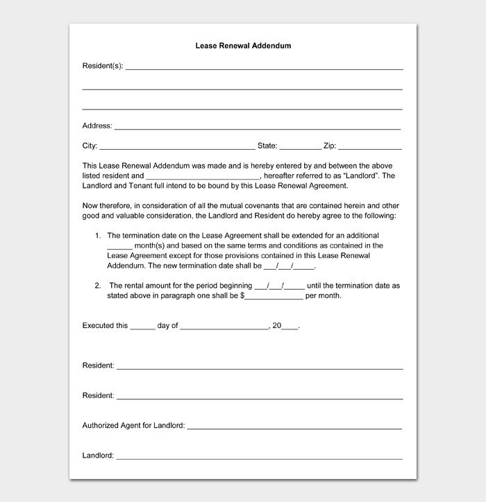 16 Lease Renewal Letters & Forms (Word & PDF)
