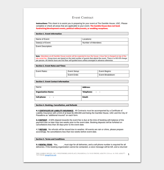 Event Contract Template 19+ Samples, Examples (in Word, PDF Format)